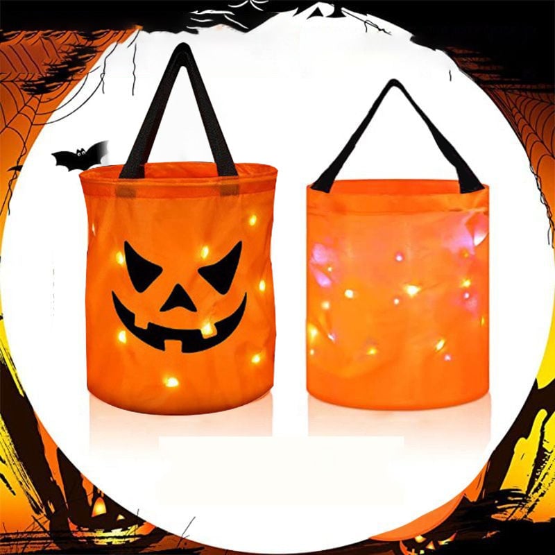 Personalisierbarer Leuchtender Halloween-Kürbis-Beutel
