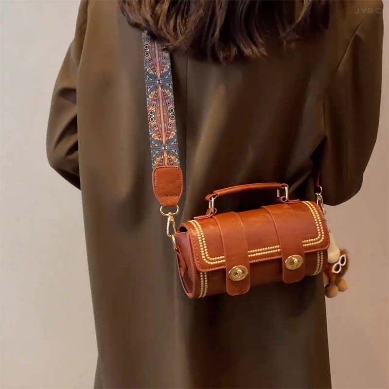Mini Boston Bucket Bag mit Schulterriemen
