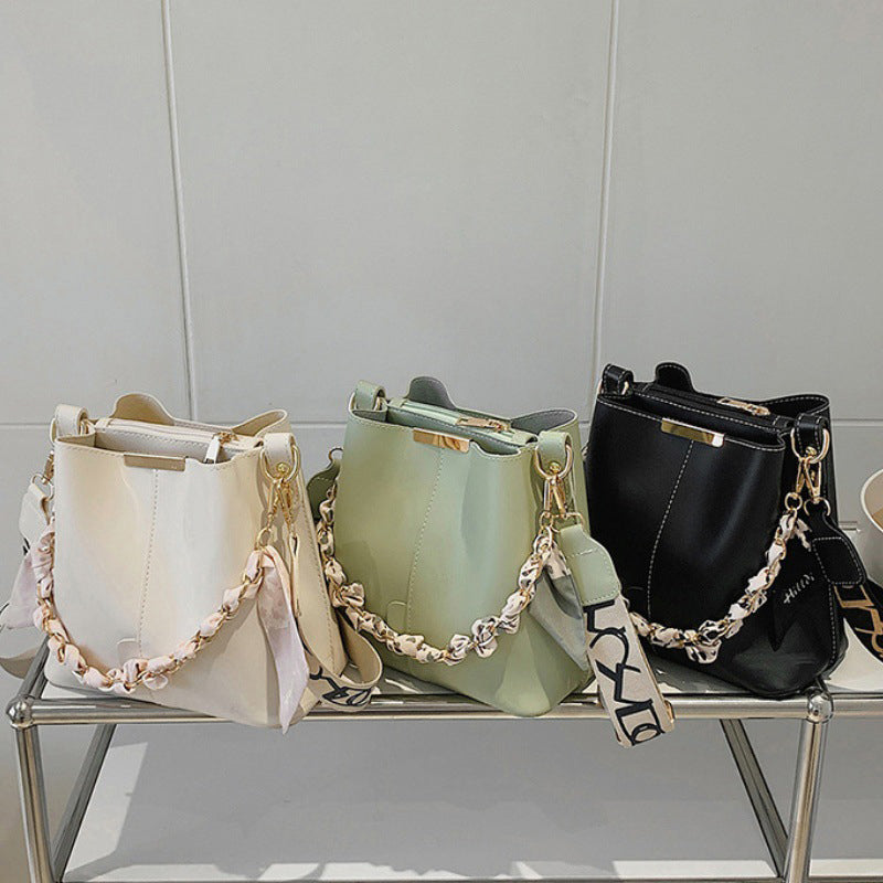 Modische Schulter-Bucket-Tasche