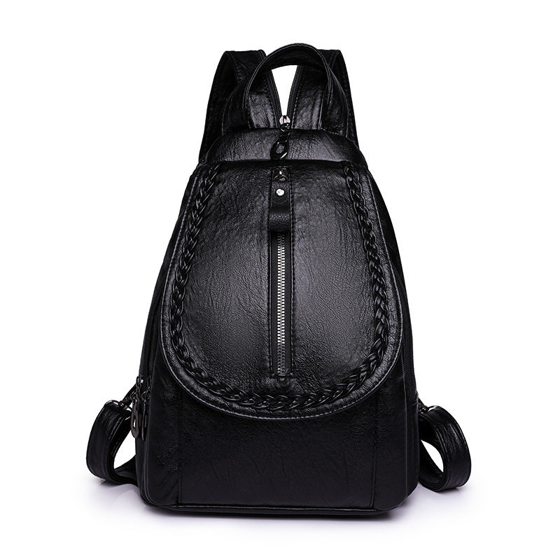 Twist Clamshell Lederrucksack