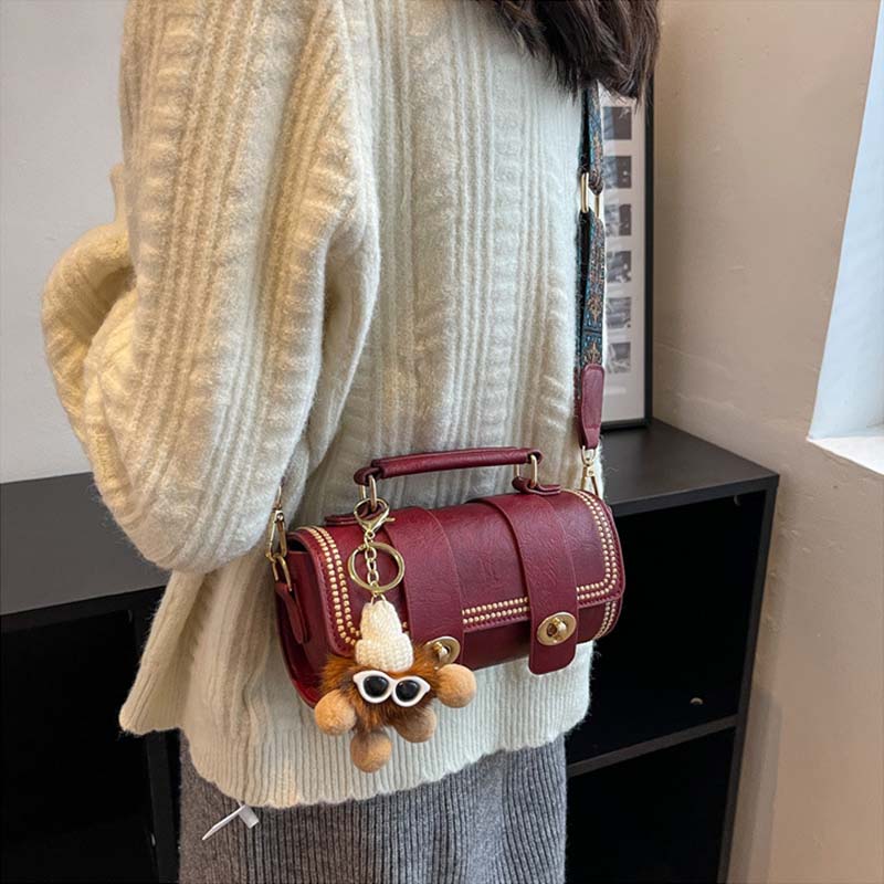 Mini Boston Bucket Bag mit Schulterriemen