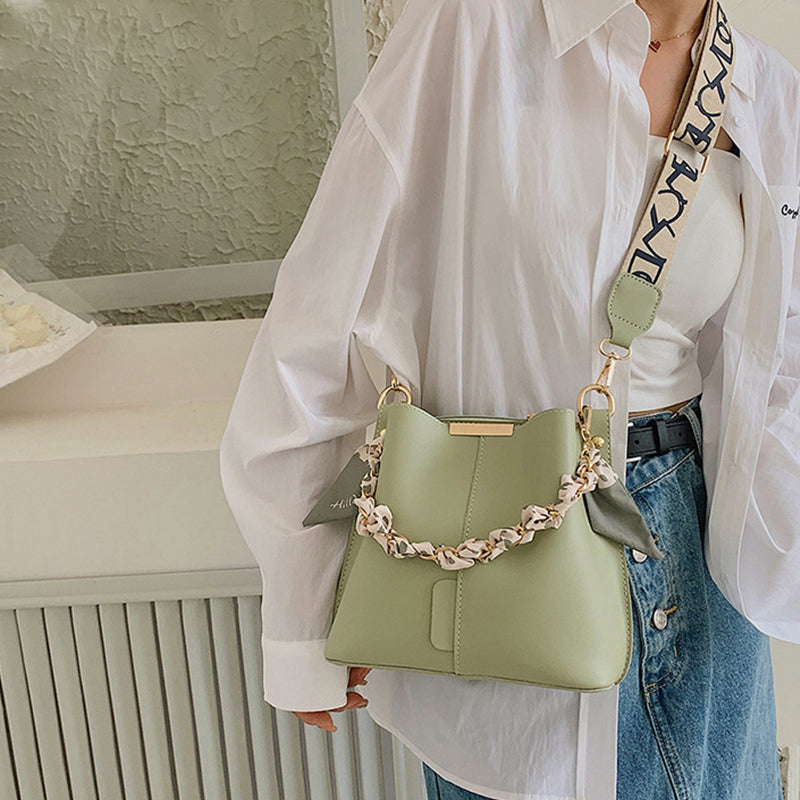 Modische Schulter-Bucket-Tasche