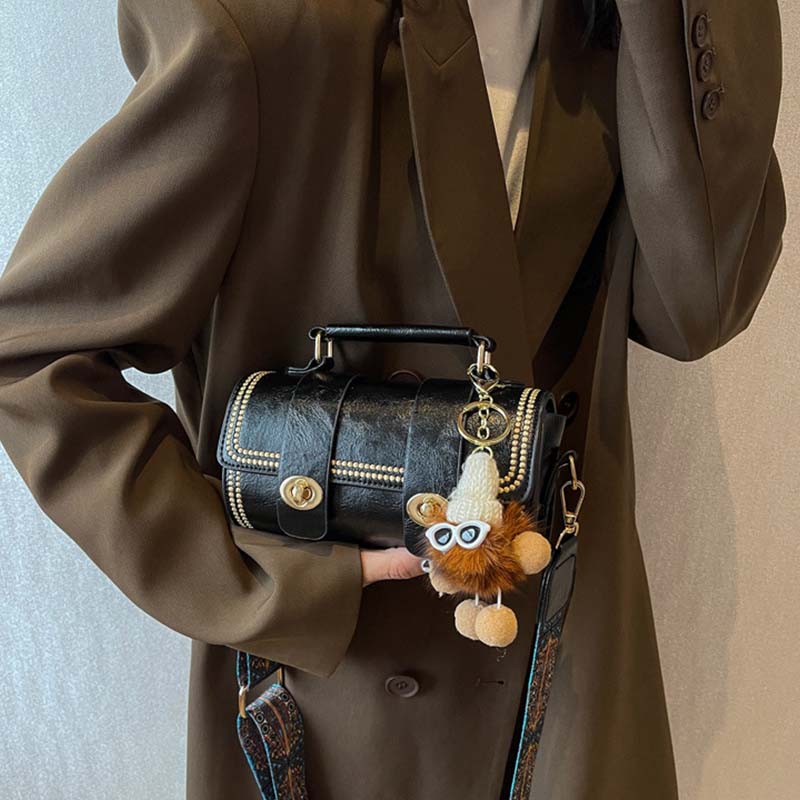 Mini Boston Bucket Bag mit Schulterriemen