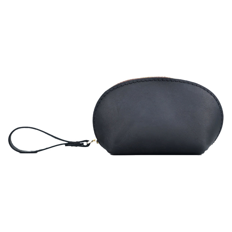 Kleine Münztasche aus Leder mit Reißverschluss