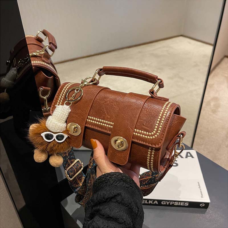Mini Boston Bucket Bag mit Schulterriemen