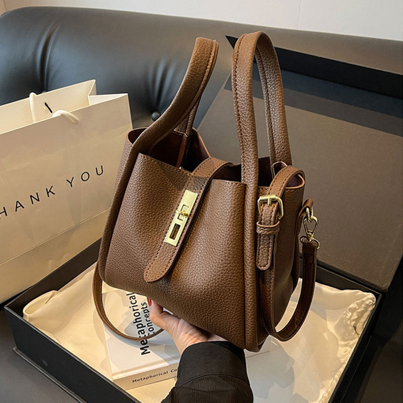 Ledereimer-Tasche