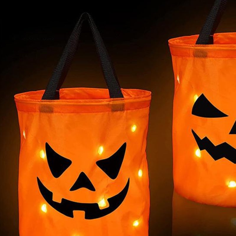 Personalisierbarer Leuchtender Halloween-Kürbis-Beutel