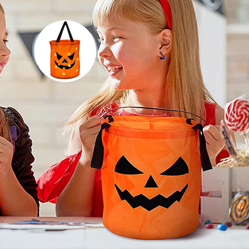 Personalisierbarer Leuchtender Halloween-Kürbis-Beutel