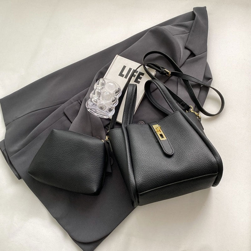Ledereimer-Tasche