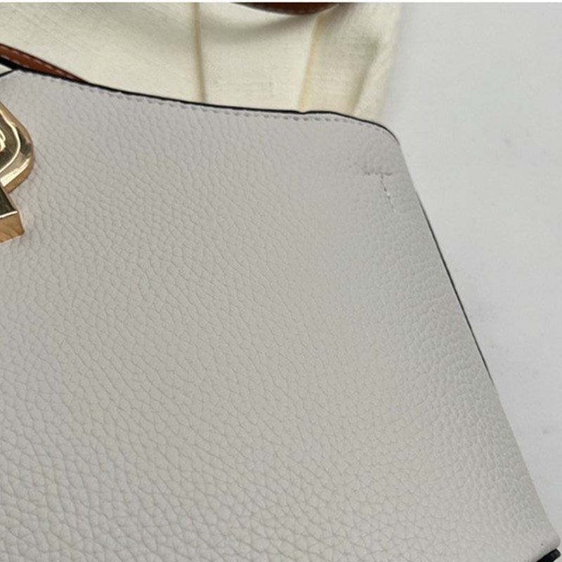 Schlichte kontrastfarbene Schulter-Eimertasche