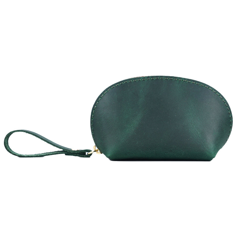 Kleine Münztasche aus Leder mit Reißverschluss