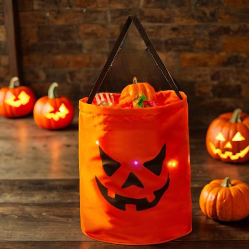 Personalisierbarer Leuchtender Halloween-Kürbis-Beutel
