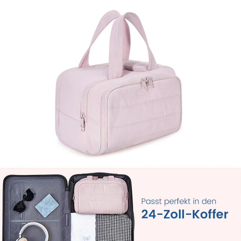 Große, weit zu öffnende Reise-Make-up-Tasche