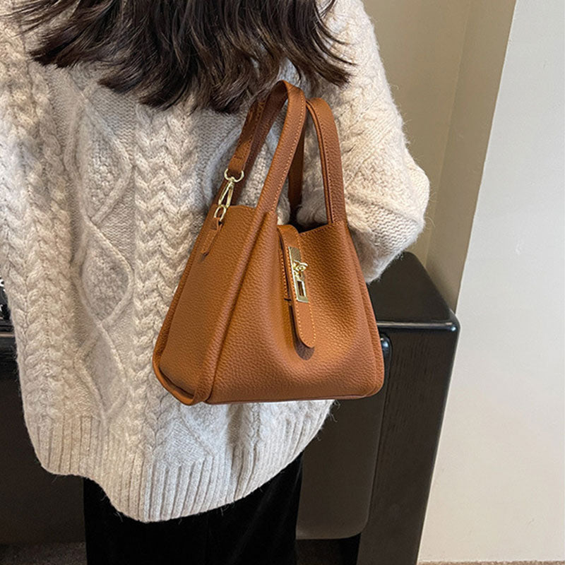 Ledereimer-Tasche