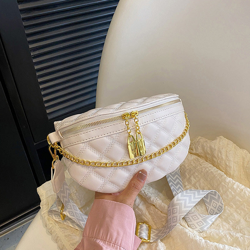 Vielseitige Brusttasche mit Karomuster