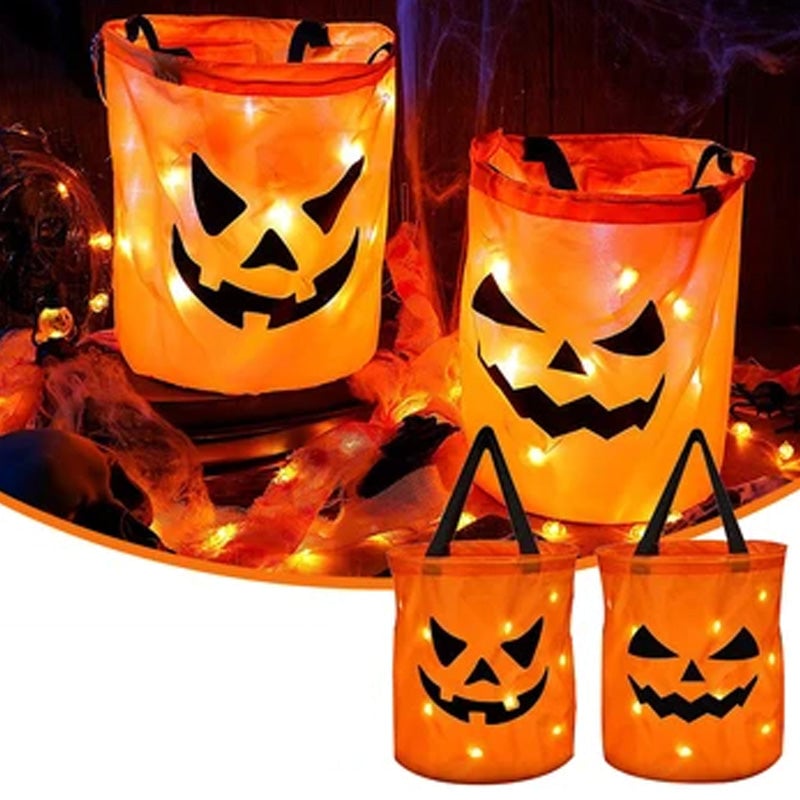 Personalisierbarer Leuchtender Halloween-Kürbis-Beutel