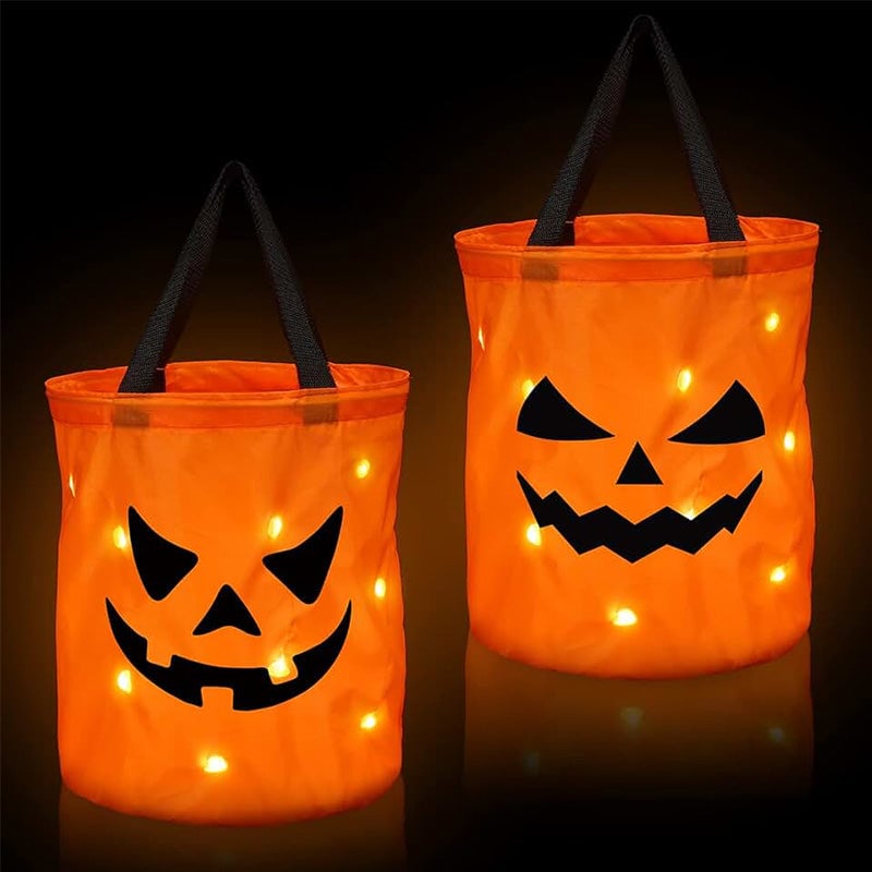 Personalisierbarer Leuchtender Halloween-Kürbis-Beutel