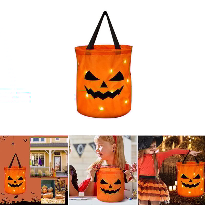 Personalisierbarer Leuchtender Halloween-Kürbis-Beutel