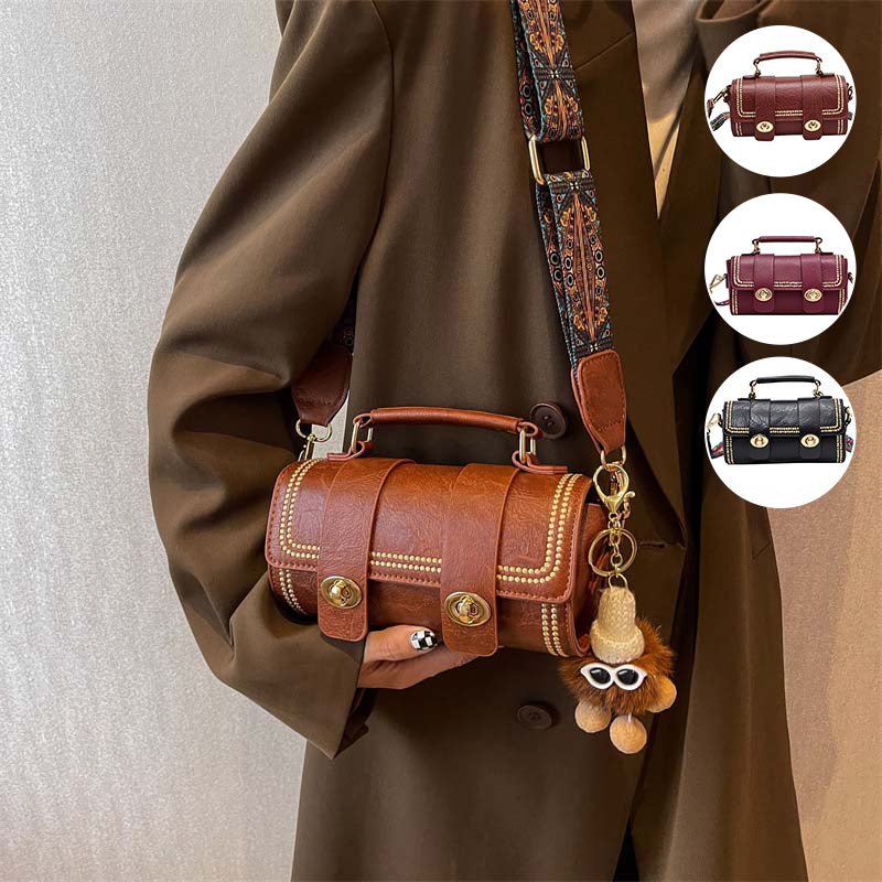 Mini Boston Bucket Bag mit Schulterriemen