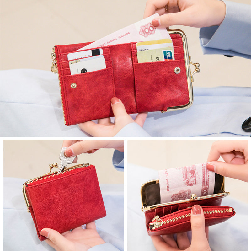 Quadratische Mini-Geldbörse für Frauen