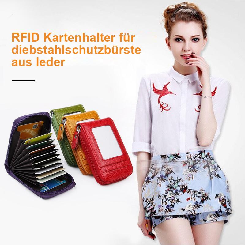 RFID Kartenhalter für diebstahlschutzbürste aus leder