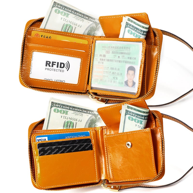 Multifunktionale Lässige Geldbörse mit Kartenschlitz mit RFID-Blockierung