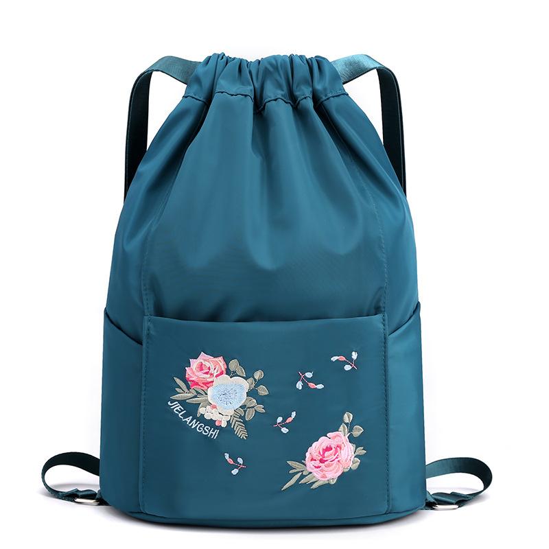Faltbarer bestickter Kordelzug Rucksack