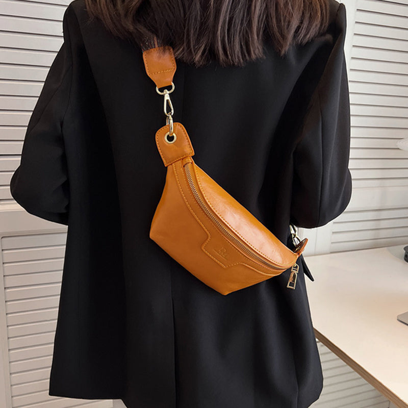Gürteltasche im koreanischen Stil mit karierten Nähten