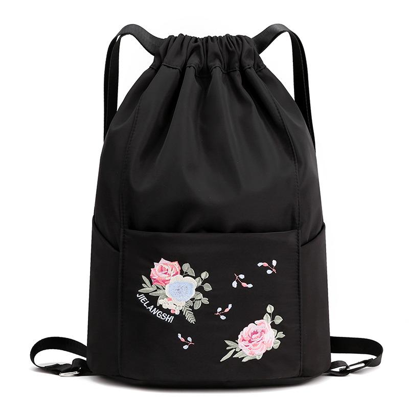 Faltbarer bestickter Kordelzug Rucksack