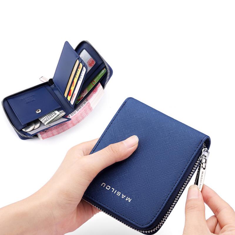 Kurze Multifunktionale Anti-Diebstahl-Brieftasche