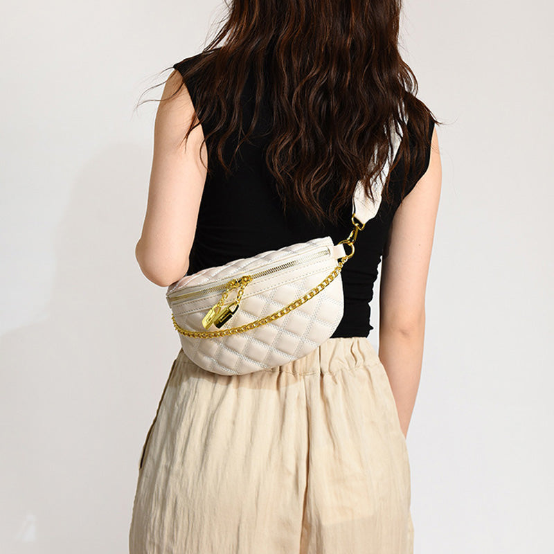 Vielseitige Brusttasche mit Karomuster