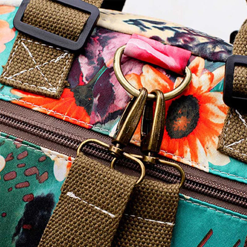 Multifunktionaler wasserdichter Rucksack mit Blumendruck