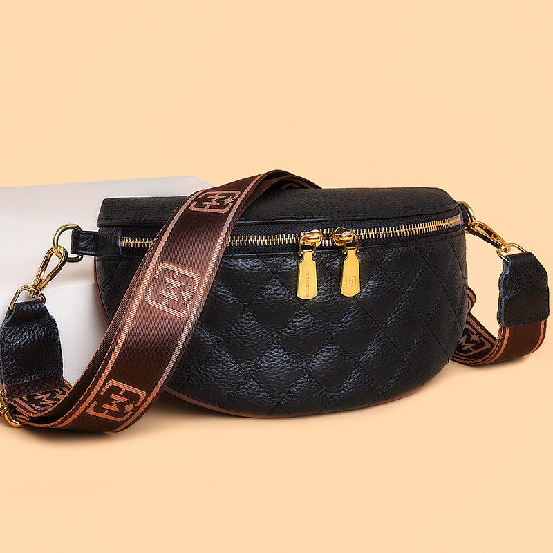 Rhombus Brusttasche aus weichem Leder