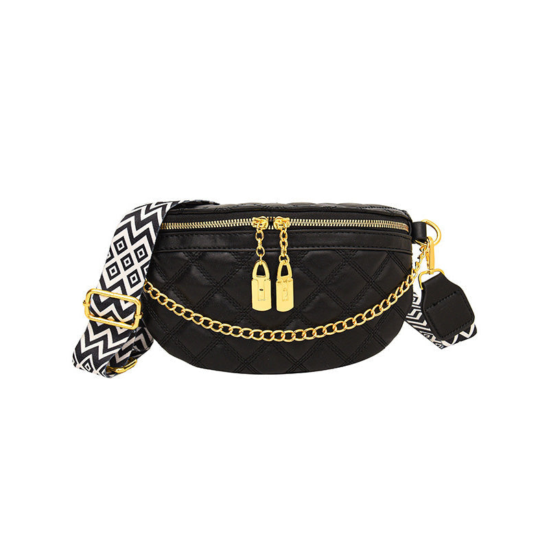 Vielseitige Brusttasche mit Karomuster