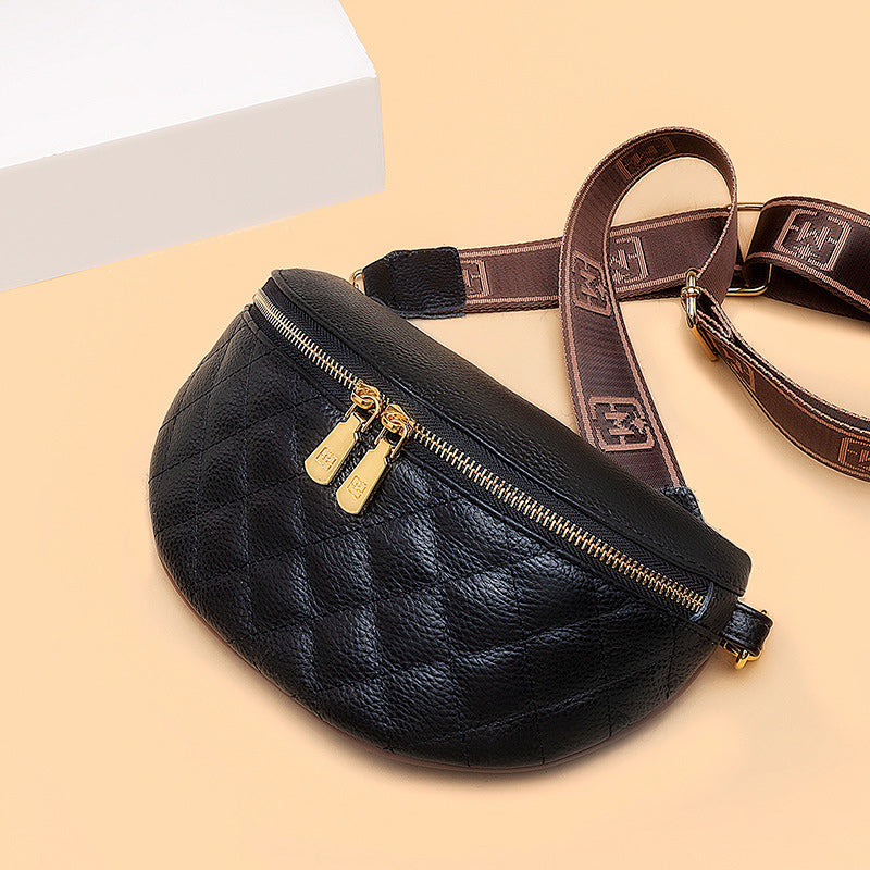 Rhombus Brusttasche aus weichem Leder