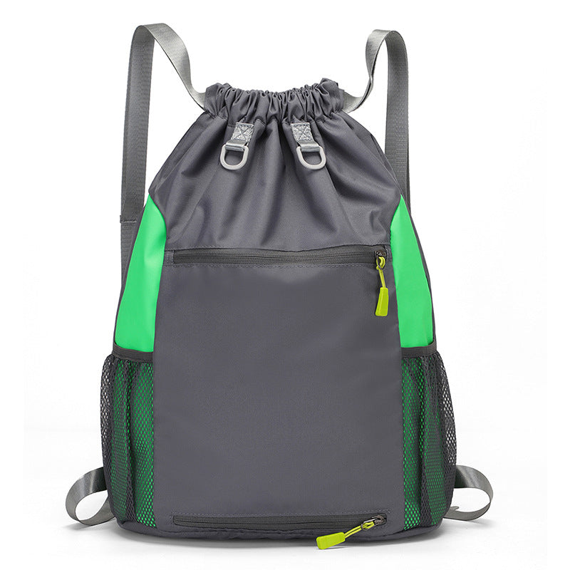 Einfarbiger Sportrucksack mit Kordelzug aus Nylon
