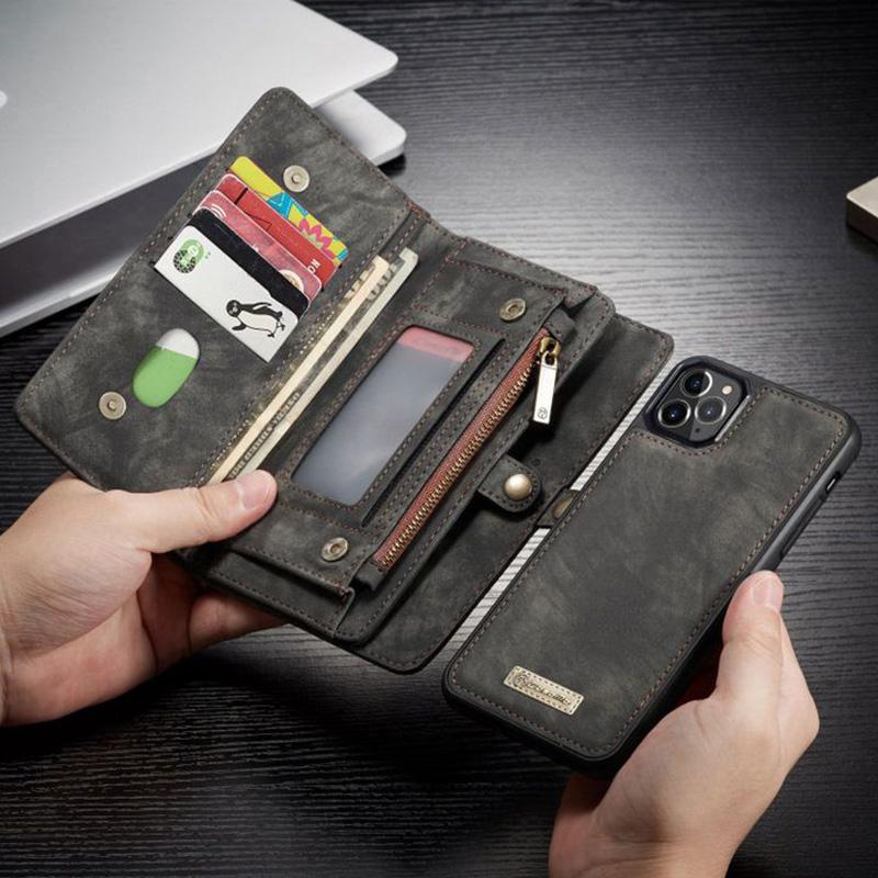 2 in 1 Magnetische Brieftasche Abnehmbare Hülle für Telefon