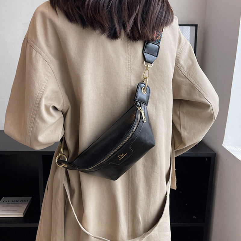 Gürteltasche im koreanischen Stil mit karierten Nähten
