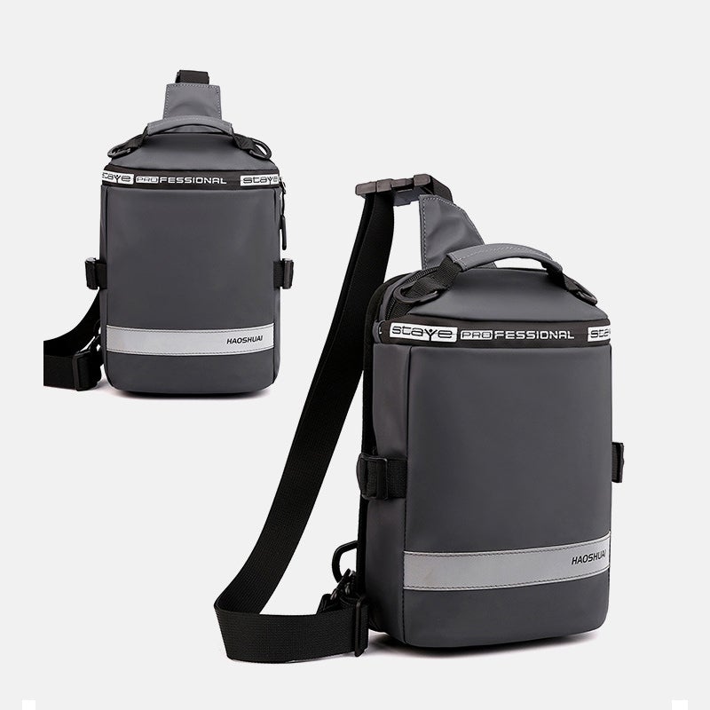Diebstahlsichere Herren-Brusttasche mit USB-Ladefunktion