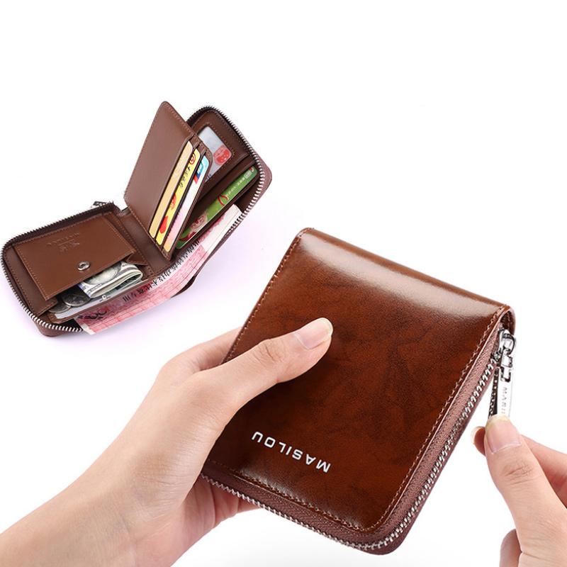 Kurze Multifunktionale Anti-Diebstahl-Brieftasche