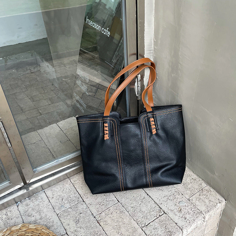 Einfache Vielseitige Handtasche aus Qualitätsleder