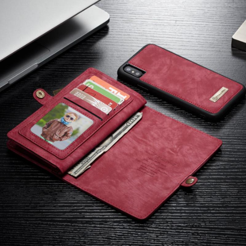 2 in 1 Magnetische Brieftasche Abnehmbare Hülle für Telefon