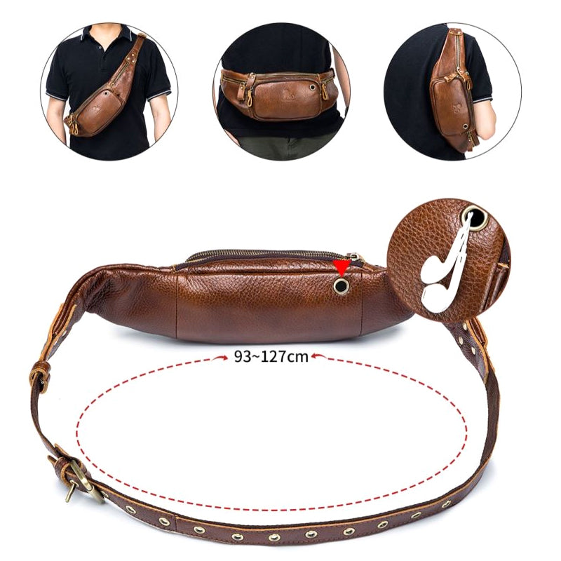 Multifunktionale Retro-Hüfttasche mit mehreren Taschen