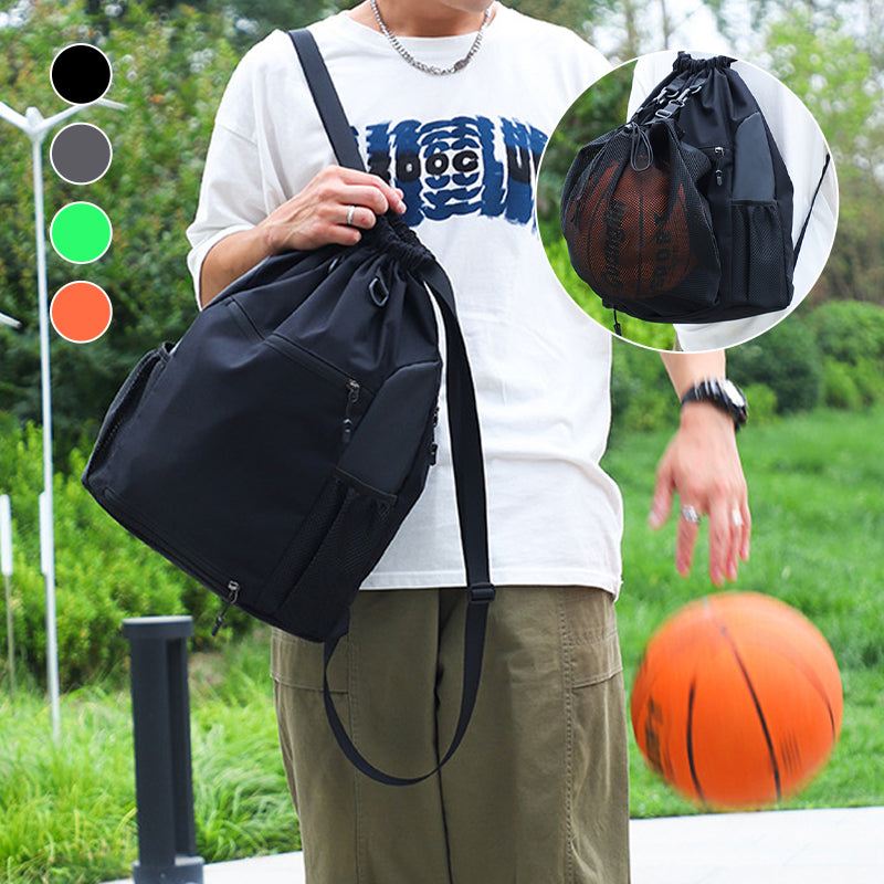 Einfarbiger Sportrucksack mit Kordelzug aus Nylon