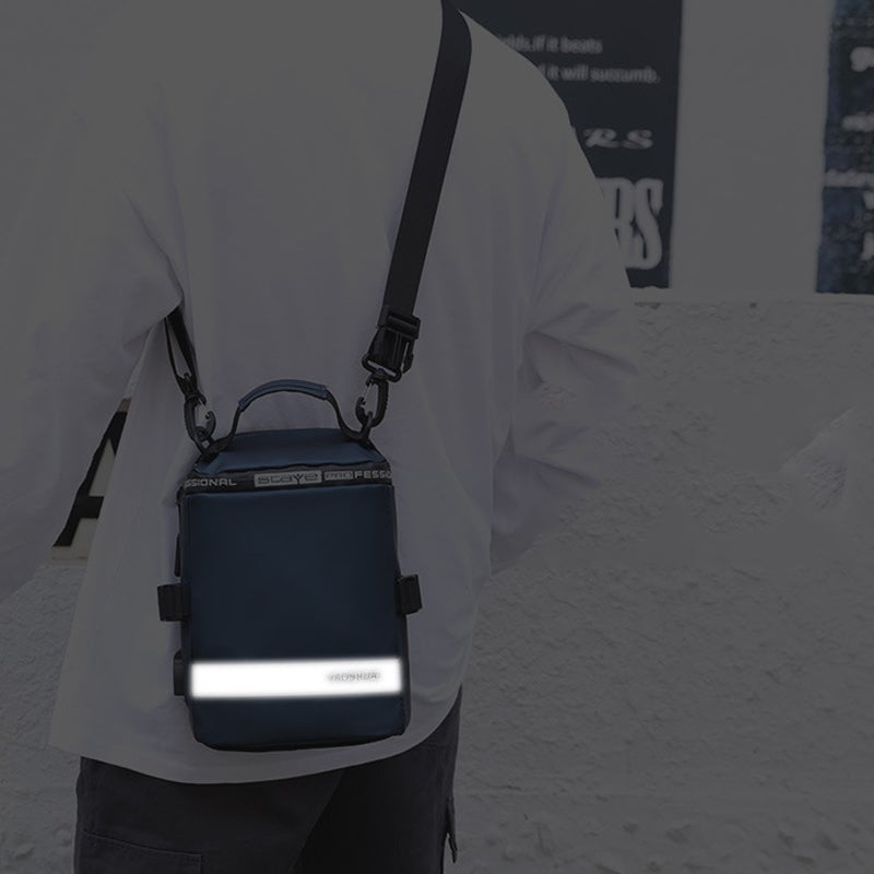 Diebstahlsichere Herren-Brusttasche mit USB-Ladefunktion
