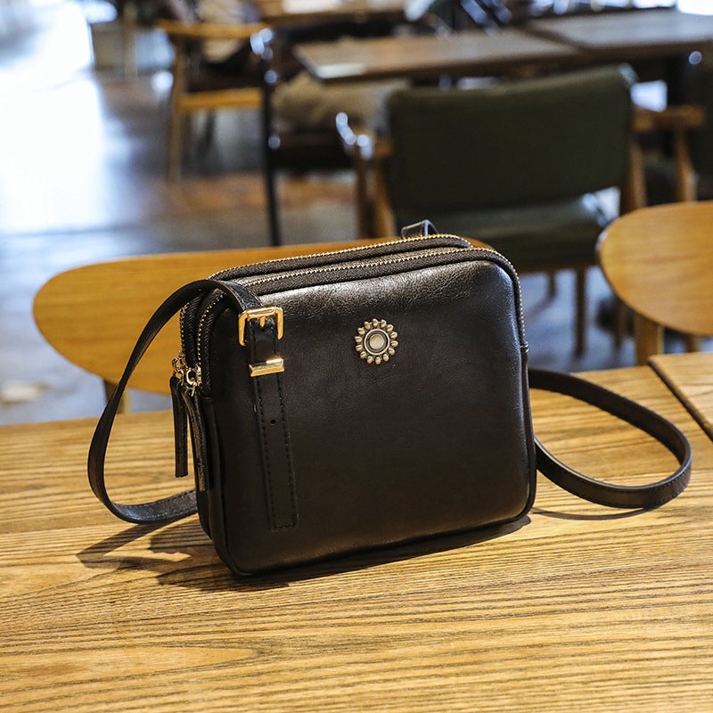 2022 Sommer neue kleine quadratische Tasche aus Ölleder
