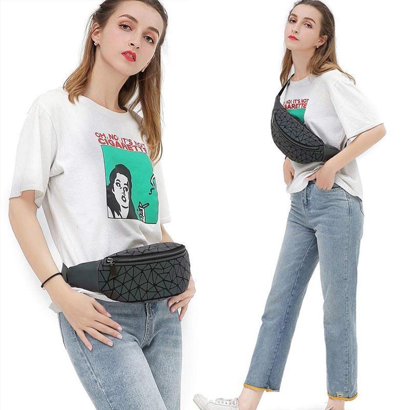 Leuchtende Tasche mit geometrischem Stil