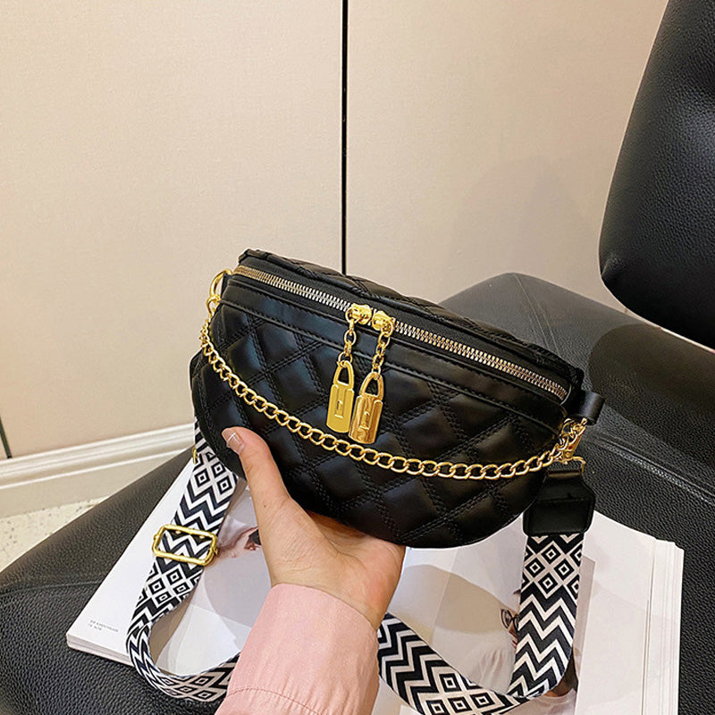 Vielseitige Brusttasche mit Karomuster