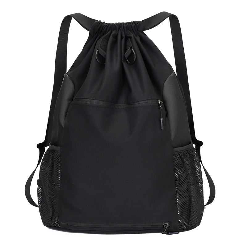 Einfarbiger Sportrucksack mit Kordelzug aus Nylon