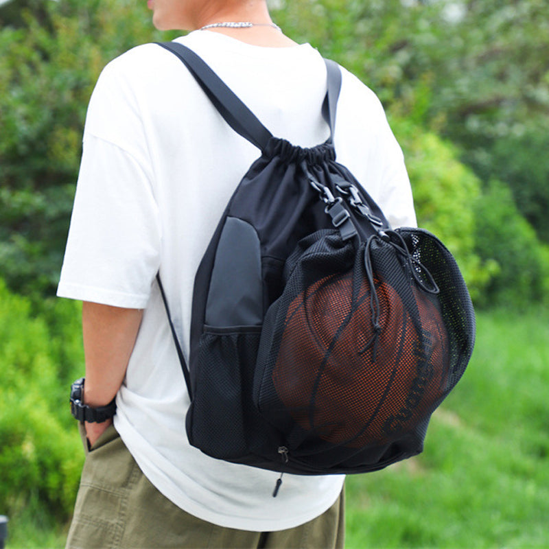 Einfarbiger Sportrucksack mit Kordelzug aus Nylon
